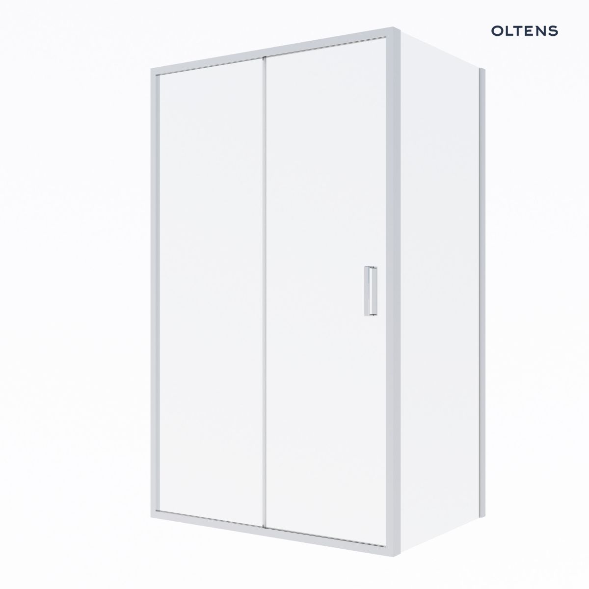 Oltens Fulla kabina prysznicowa 120x80 cm prostokątna drzwi ze ścianką chrom/szkło przezroczyste