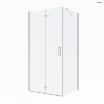 Oltens Trana kabina prysznicowa 100x80 cm prostokątna drzwi ze ścianką