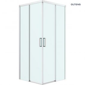Oltens Breda kabina prysznicowa 80x80 cm kwadratowa chrom/szkło przezroczyste