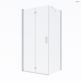 Oltens Trana kabina prysznicowa 100x80 cm prostokątna drzwi ze ścianką
