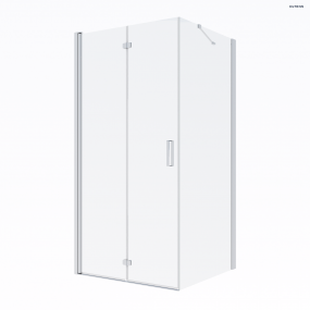 Oltens Trana kabina prysznicowa 100x90 cm prostokątna drzwi ze ścianką chrom/szkło przezroczyste