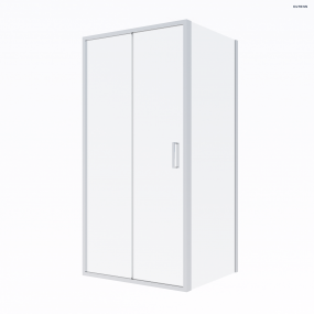 Oltens Fulla kabina prysznicowa 100x80 cm prostokątna drzwi ze ścianką chrom/szkło przezroczyste