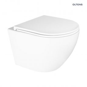 Oltens Hamnes Kort miska WC wisząca PureRim z powłoką SmartClean biała