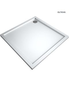 Oltens Superior brodzik 90x90 cm kwadratowy akrylowy biały