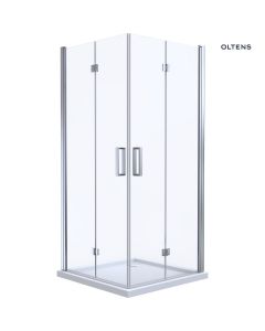 Oltens Byske kabina prysznicowa 80x80 cm kwadratowa chrom/szkło przezroczyste