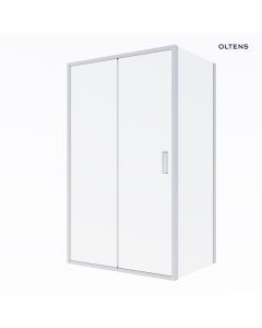 Oltens Fulla kabina prysznicowa 120x80 cm prostokątna drzwi ze ścianką chrom/szkło przezroczyste