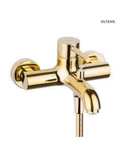 Oltens Molle bateria wannowo-prysznicowa ścienna złoty połysk