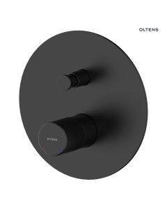 Oltens Hamnes bateria wannowo-prysznicowa podtynkowa kompletna czarny mat