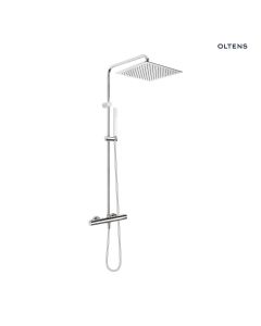 Oltens Boran (S) zestaw prysznicowy termostatyczny z deszczownicą kwadratową chrom