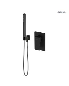 Zestaw Oltens Gota bateria prysznicowa podtynkowa z zestawem prysznicowym czarny mat
