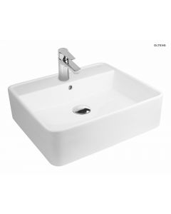 Oltens Duve umywalka 50,5x46 cm nablatowa prostokątna SmartClean biała