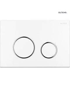 Oltens Lule przycisk spłukujący do WC biały/chrom/biały