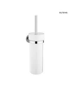 Oltens Gulfoss szczotka toaletowa wisząca  biała ceramika/chrom