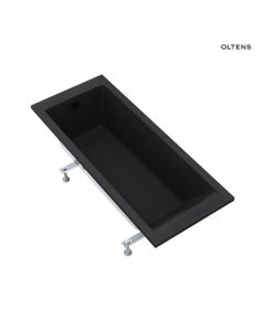 Oltens Langfoss wanna prostokątna 160x70 akrylowa czarny mat