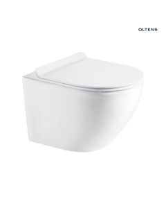 Zestaw Oltens Hamnes miska WC wisząca PureRim z deską wolnoopadającą