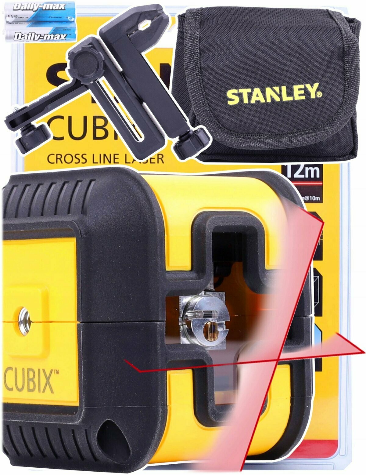 Stanley Cubix 2 Laser Krzyżowy Czerwony 77-498