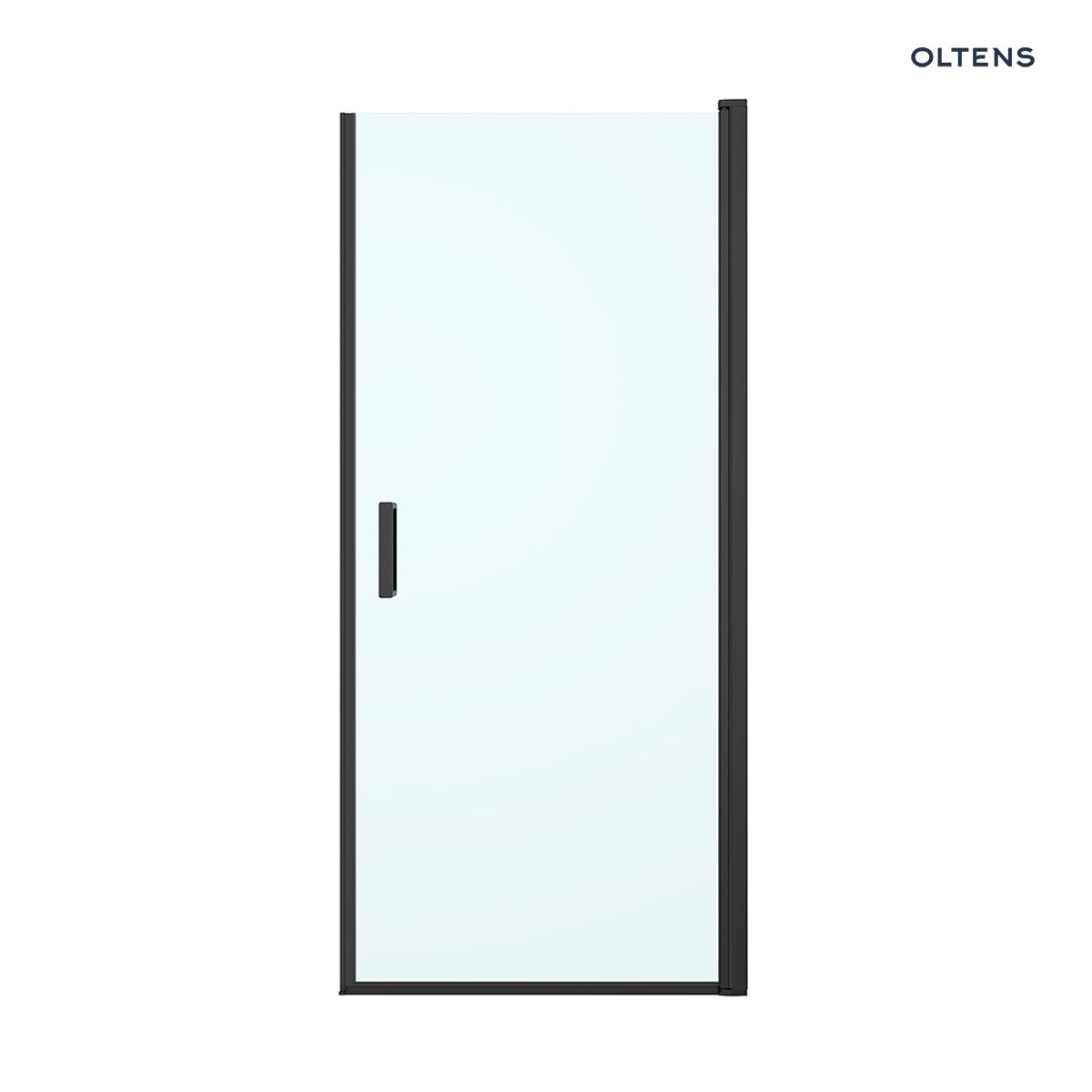 Oltens Rinnan drzwi prysznicowe 100 cm wnękowe czarny mat/szkło przezroczyste
