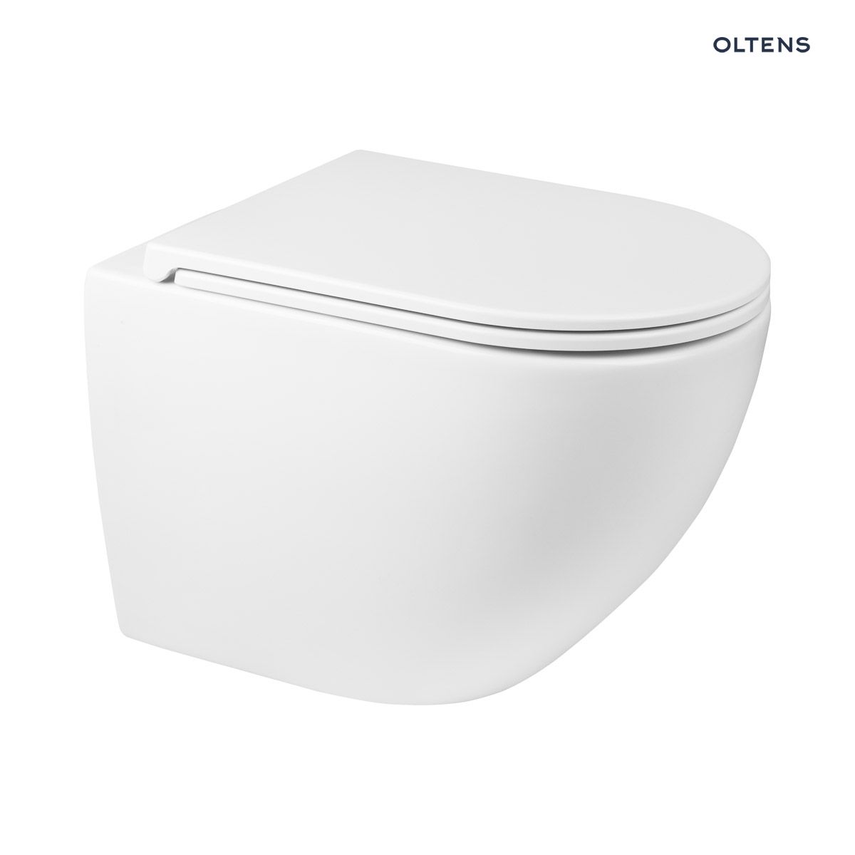 Zestaw Oltens Hamnes miska WC wisząca PureRim z powłoką SmartClean z deską wolnoopadającą Ovan Slim