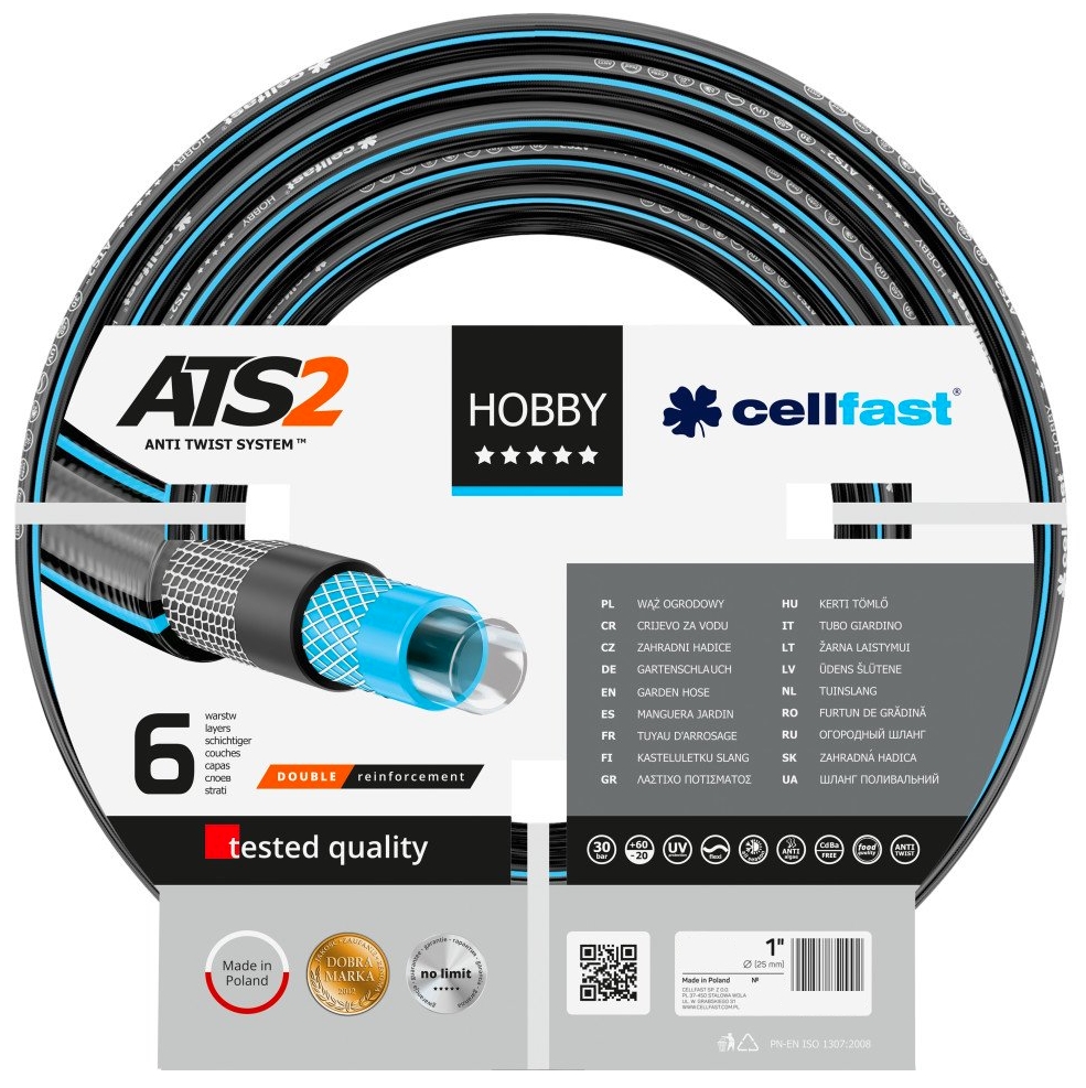 Wąż HOBBY ATS2™ z zestawem, 6-warstwowy, ciśnienie 30 bar, odporny na temperatury
